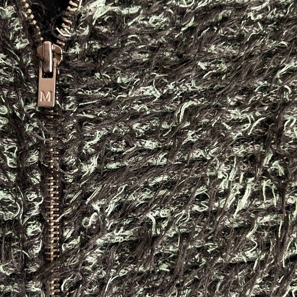 Maison Scotch SZ 1 Mint and Black Eyelash Jacket! - Picture 4 of 12